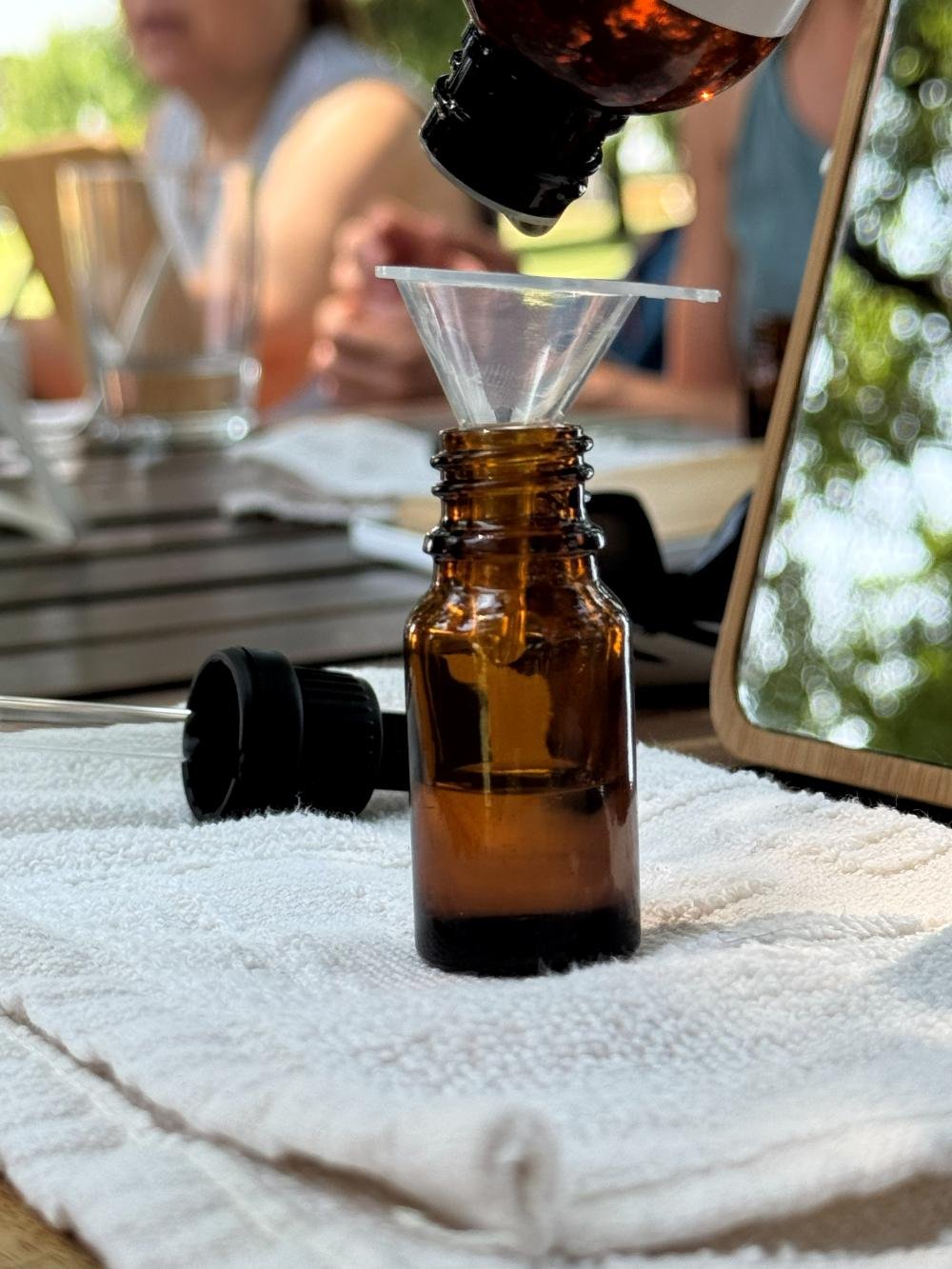 Preparación de aceites esenciales para un masaje